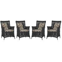 4 Poltronas Igapó Alumínio Micro Pintura Preta Corda Náutica Preto - 1