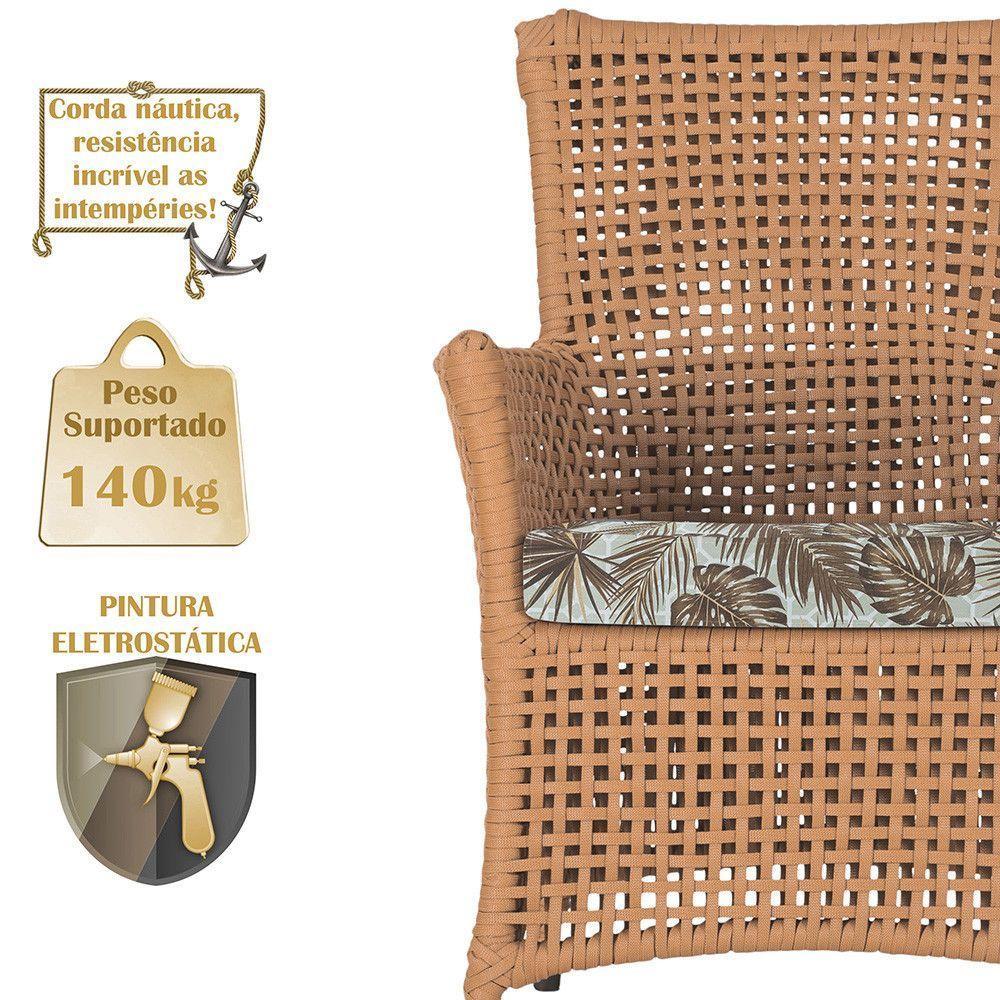 4 Poltronas Igapó Alumínio Pintura Marrom Corda Náutica E6 Terra Cota - 4