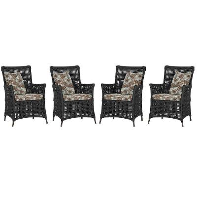 4 Poltronas Igapó Alumínio Corda Náutica Marrom Preto Trama Original