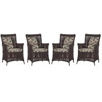 4 Poltronas Igapó Alumínio Pintura Marrom Corda Náutica E6 Marrom - 1