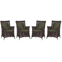 4 Poltronas Igapó Alumínio Pintura Marrom Corda Náutica E13 Marrom - 1