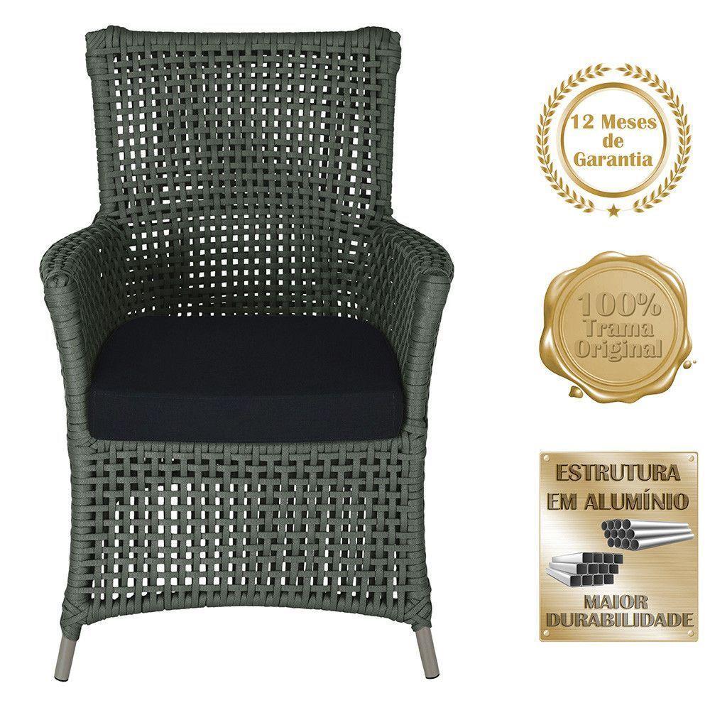 4 Poltronas Igapó Alumínio Pintura Fendi Corda Náutica E12 Verde - 2