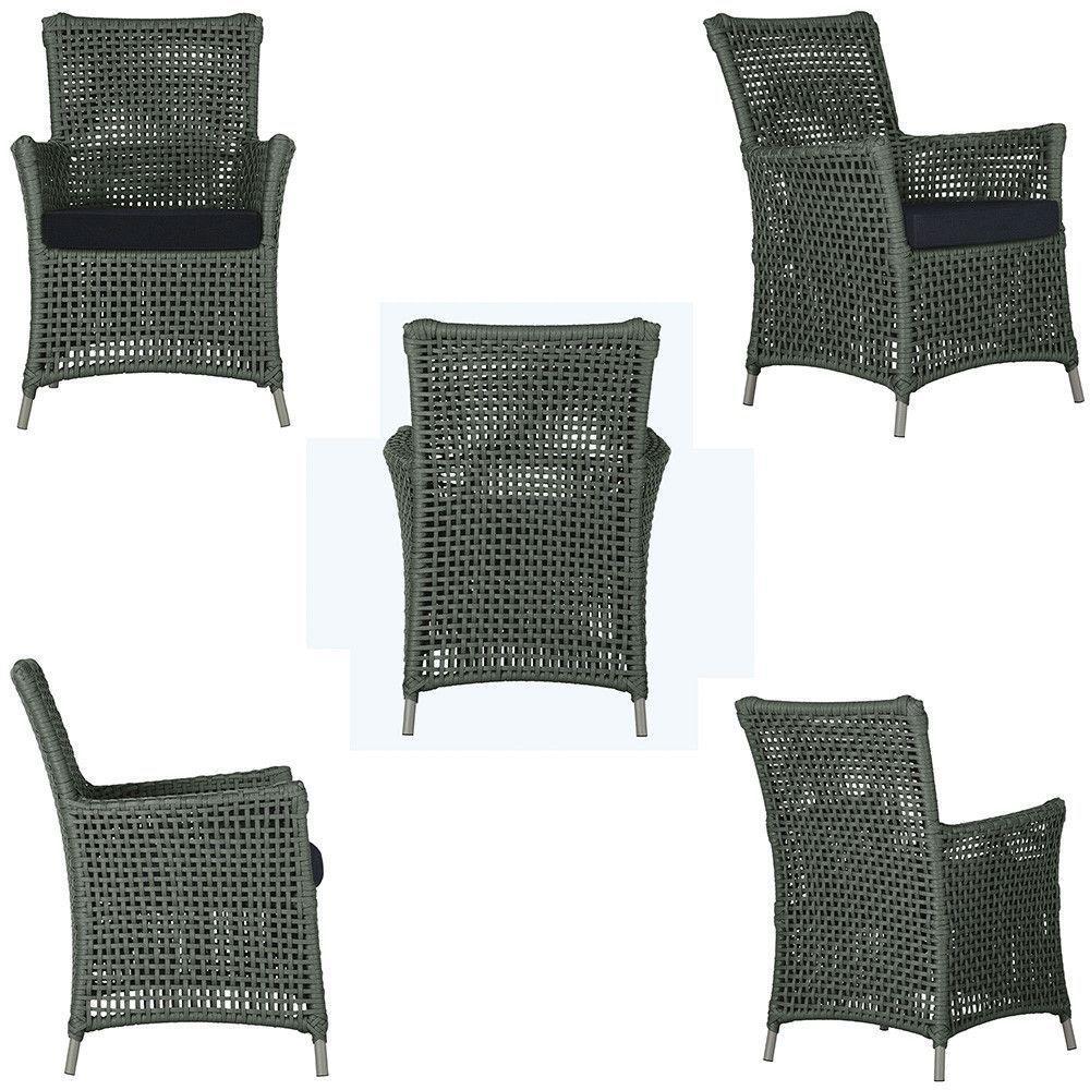 4 Poltronas Igapó Alumínio Pintura Fendi Corda Náutica E12 Verde - 4