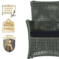 4 Poltronas Igapó Alumínio Pintura Fendi Corda Náutica E12 Verde - 5