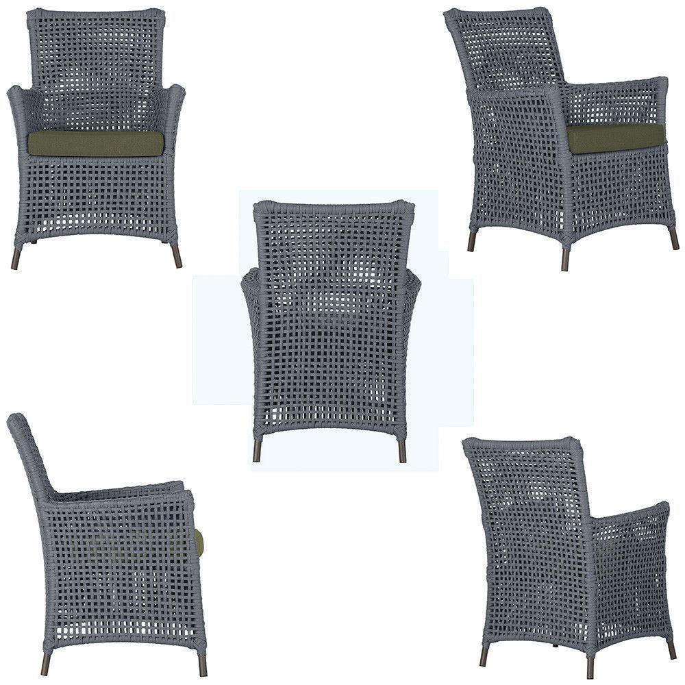 4 Poltronas Igapó Alumínio Pintura Marrom Corda Náutica E13 Prata - 3