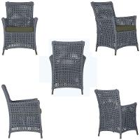 4 Poltronas Igapó Alumínio Pintura Marrom Corda Náutica E13 Prata - 3