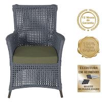 4 Poltronas Igapó Alumínio Pintura Marrom Corda Náutica E13 Prata - 5