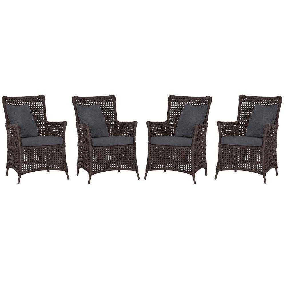 4 Poltronas Igapó Alumínio Pintura Marrom Corda Náutica E11 Marrom - 1