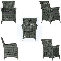 4 Poltronas Igapó Alumínio Pintura Marrom Corda Náutica E11 Verde - 2