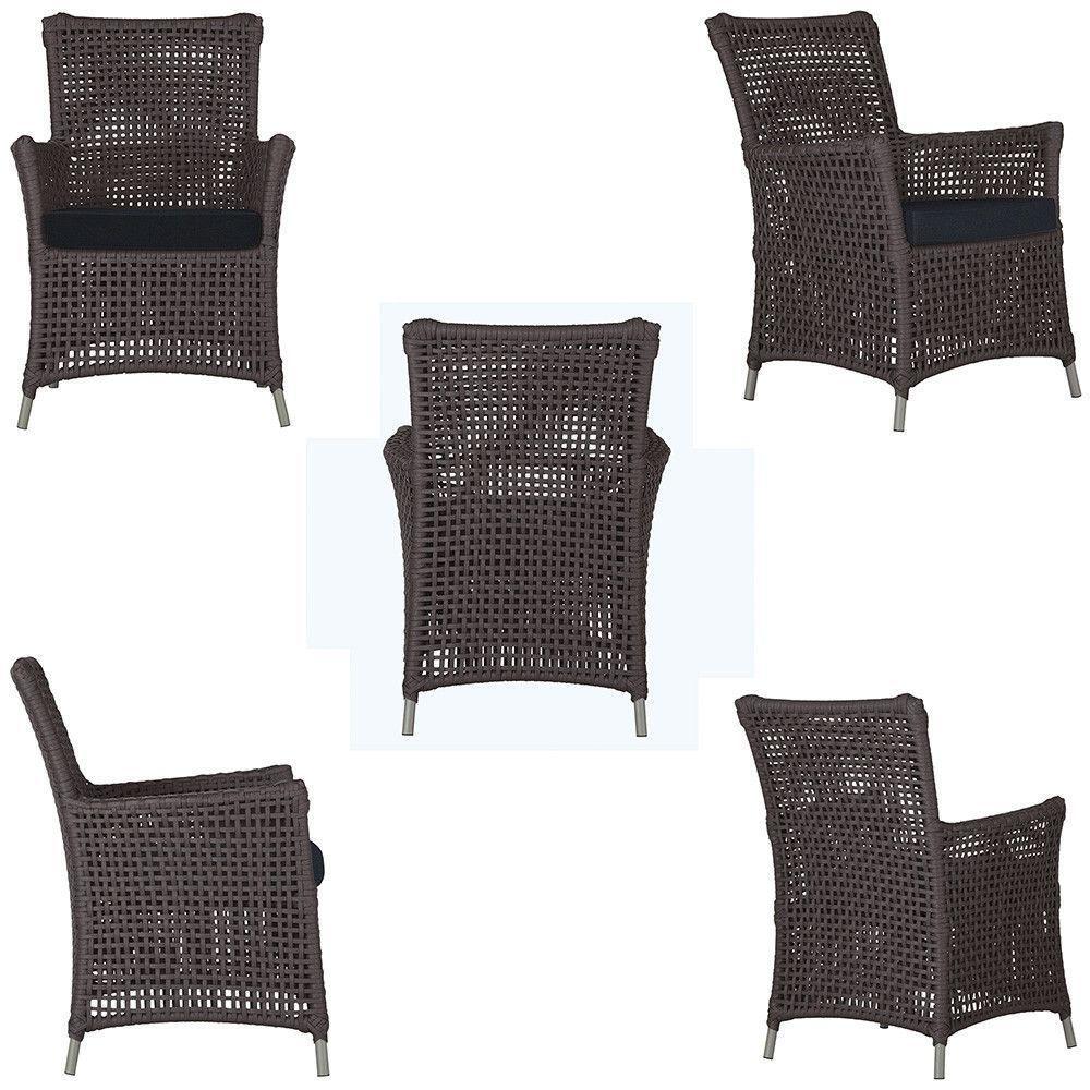 4 Poltronas Igapó Alumínio Pintura Fendi Corda Náutica E12 Marrom - 5