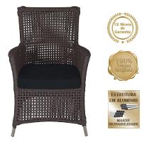 4 Poltronas Igapó Alumínio Pintura Fendi Corda Náutica E12 Marrom - 2