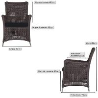 4 Poltronas Igapó Alumínio Pintura Fendi Corda Náutica E12 Marrom - 3