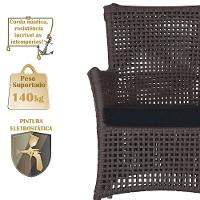 4 Poltronas Igapó Alumínio Pintura Fendi Corda Náutica E12 Marrom - 6