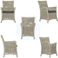 4 Poltronas Igapó Alumínio Pintura Marrom Corda Náutica E11 Rami - 3