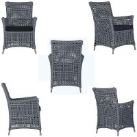 4 Poltronas Igapó Alumínio Pintura Fendi Corda Náutica E12 Prata - 3