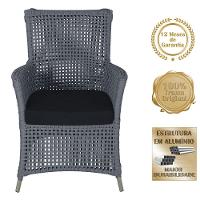 4 Poltronas Igapó Alumínio Pintura Fendi Corda Náutica E12 Prata - 5