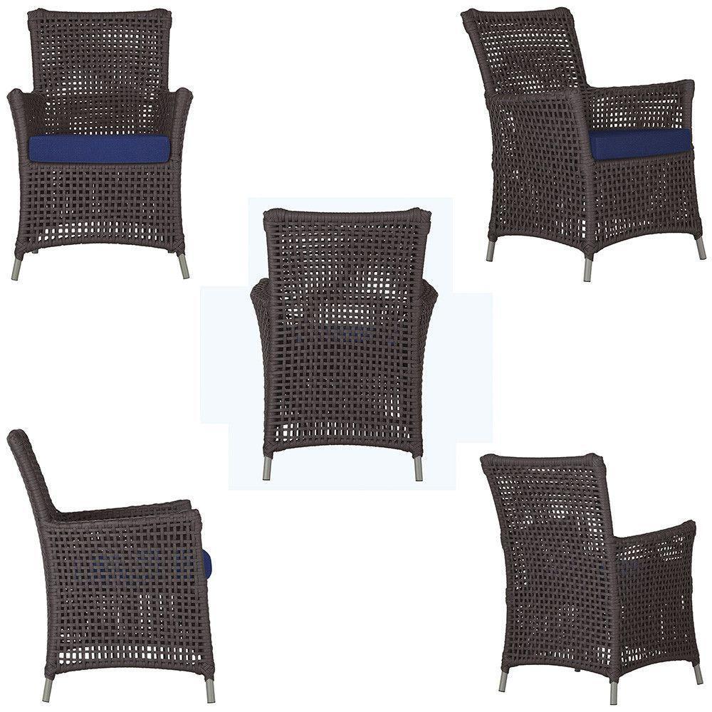 4 Poltronas Igapó Alumínio Pintura Fendi Corda Náutica E10 Marrom - 3