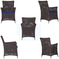 4 Poltronas Igapó Alumínio Pintura Fendi Corda Náutica E10 Marrom - 3