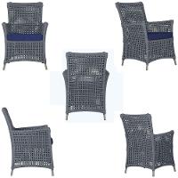 4 Poltronas Igapó Alumínio Pintura Fendi Corda Náutica E10 Prata - 6