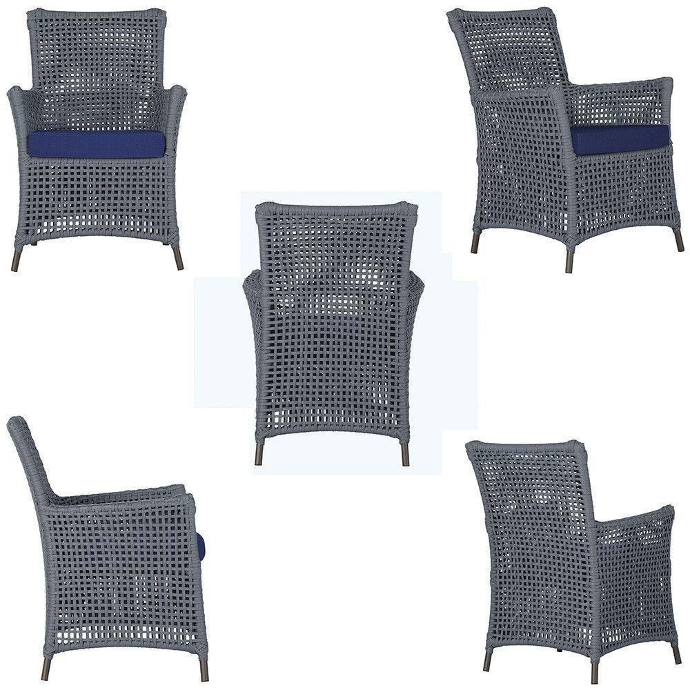 4 Poltronas Igapó Alumínio Pintura Marrom Corda Náutica E10 Prata - 2