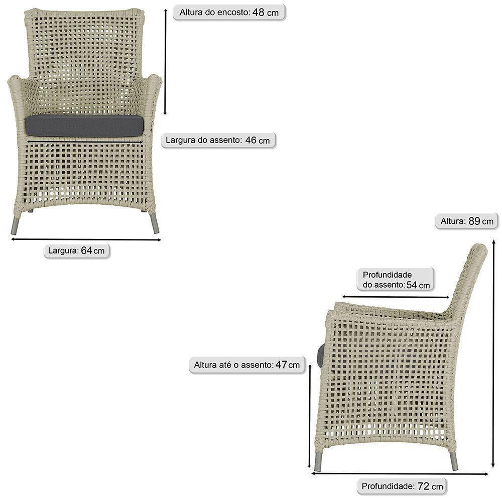 4 Poltronas Igapó Alumínio Pintura Fendi Corda Náutica E11 Rami - 5