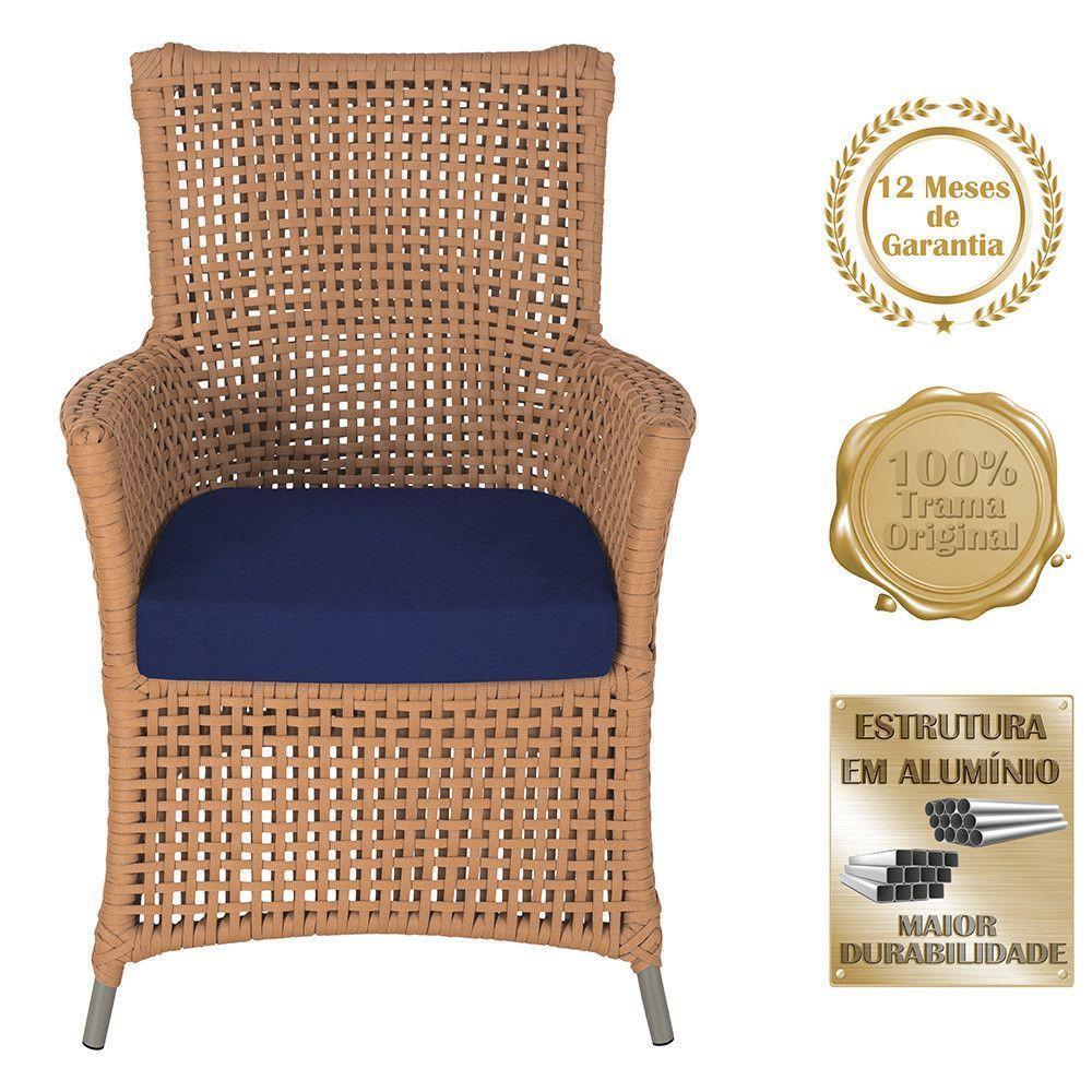 4 Poltronas Igapó Alumínio Pintura Fendi Corda Náutica E10 Terra Cota - 5