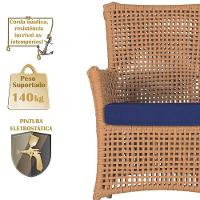 4 Poltronas Igapó Alumínio Pintura Fendi Corda Náutica E10 Terra Cota