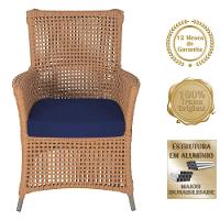 4 Poltronas Igapó Alumínio Pintura Fendi Corda Náutica E10 Terra Cota - 5