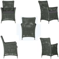 4 Poltronas Igapó Alumínio Pintura Fendi Corda Náutica E11 Verde - 2