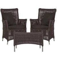 2 Poltronas E 1 Mesa Igapó Alumínio Fendi Corda Náutica E9 Marrom - 7