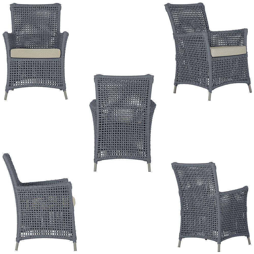 2 Poltronas E 1 Mesa Igapó Alumínio Fendi Corda Náutica E7 Prata - 3