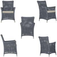 2 Poltronas E 1 Mesa Igapó Alumínio Fendi Corda Náutica E7 Prata - 3