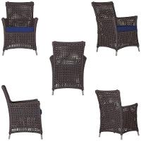 4 Poltronas E 1 Mesa Igapó Alumínio Fendi Corda Náutica E10 Marrom - 3