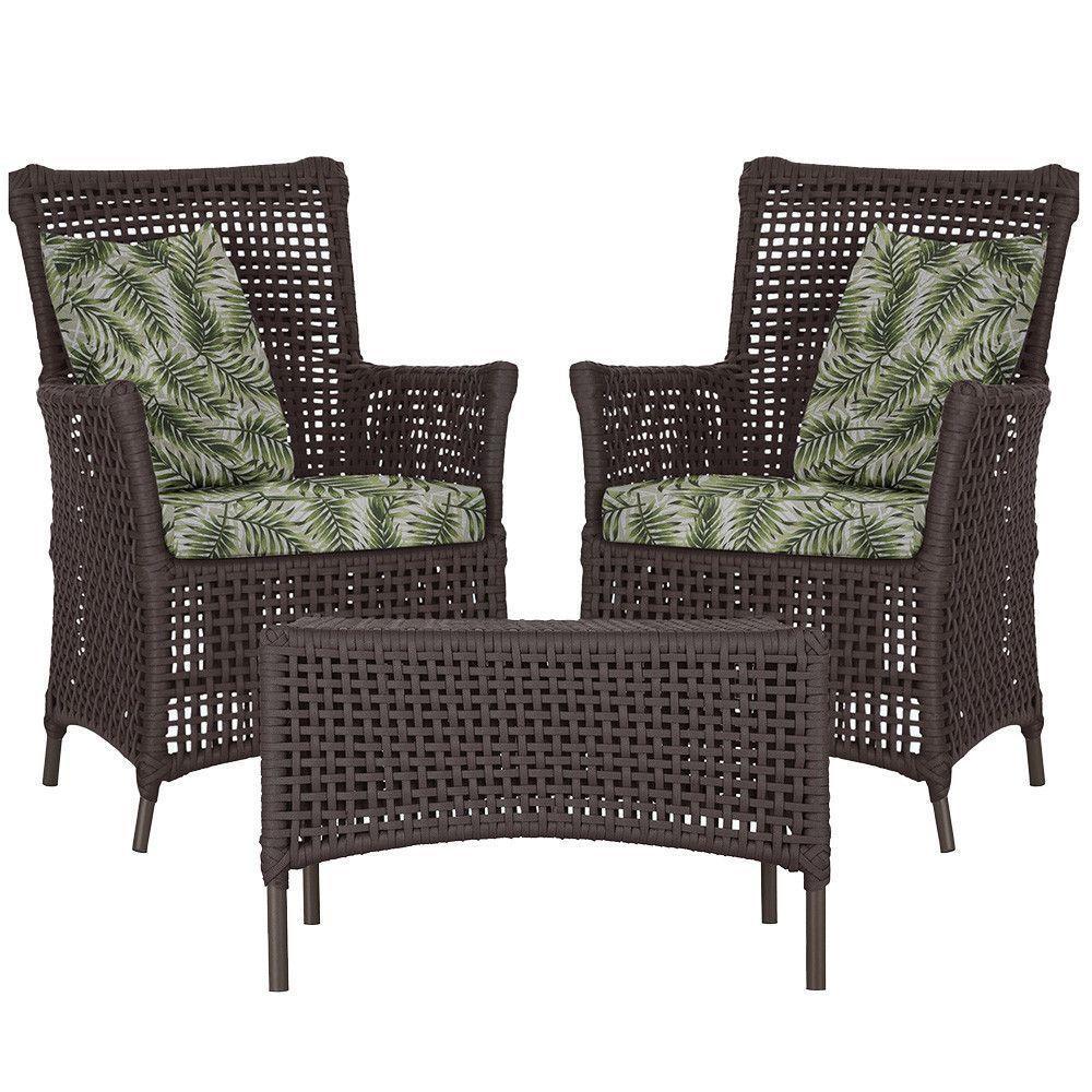 2 Poltronas E 1 Mesa Igapó Alumínio Marrom Corda Náutica E5 Marrom - 1