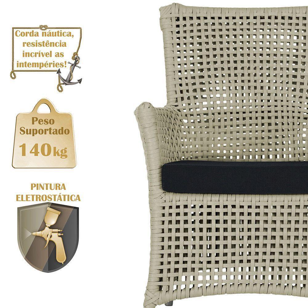 4 Poltronas Igapó Alumínio Pintura Fendi Corda Náutica E12 Rami - 2