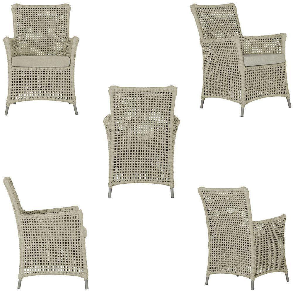 4 Poltronas E 1 Mesa Igapó Alumínio Fendi Corda Náutica E7 Rami - 3