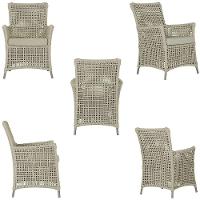 4 Poltronas E 1 Mesa Igapó Alumínio Fendi Corda Náutica E7 Rami - 3