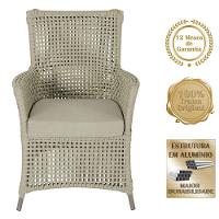 4 Poltronas E 1 Mesa Igapó Alumínio Fendi Corda Náutica E7 Rami - 5