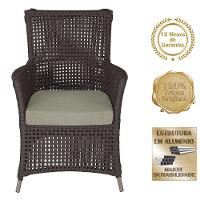 2 Poltronas E 1 Mesa Igapó Alumínio Fendi Corda Náutica E8 Marrom - 5