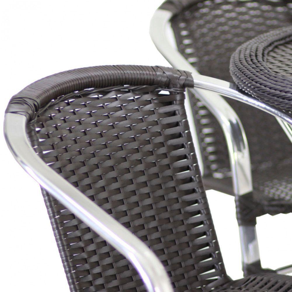 Conjunto Cadeiras Floripa E Mesa Com Tampo Tramado Preto - 3