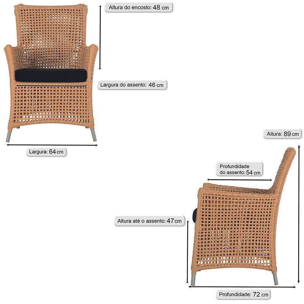 4 Poltronas Igapó Alumínio Pintura Fendi Corda Náutica E12 Terra Cota - 3
