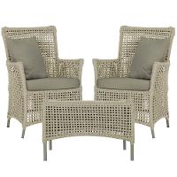 2 Poltronas E 1 Mesa Igapó Alumínio Fendi Corda Náutica E8 Rami - 1