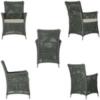 4 Poltronas E 1 Mesa Igapó Alumínio Fendi Corda Náutica E7 Verde - 1