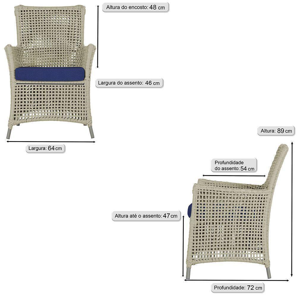 4 Poltronas Igapó Alumínio Pintura Fendi Corda Náutica E10 Rami - 6