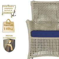 4 Poltronas Igapó Alumínio Pintura Fendi Corda Náutica E10 Rami