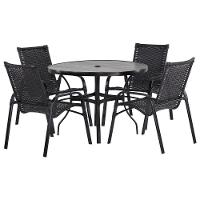 Kit 2 Espreguiçadeiras Mesa Roma Chaise Lívia Cadeira Emily Cappuccino - 3