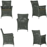 2 Poltronas E 1 Mesa Igapó Alumínio Fendi Corda Náutica E13 Verde - 2