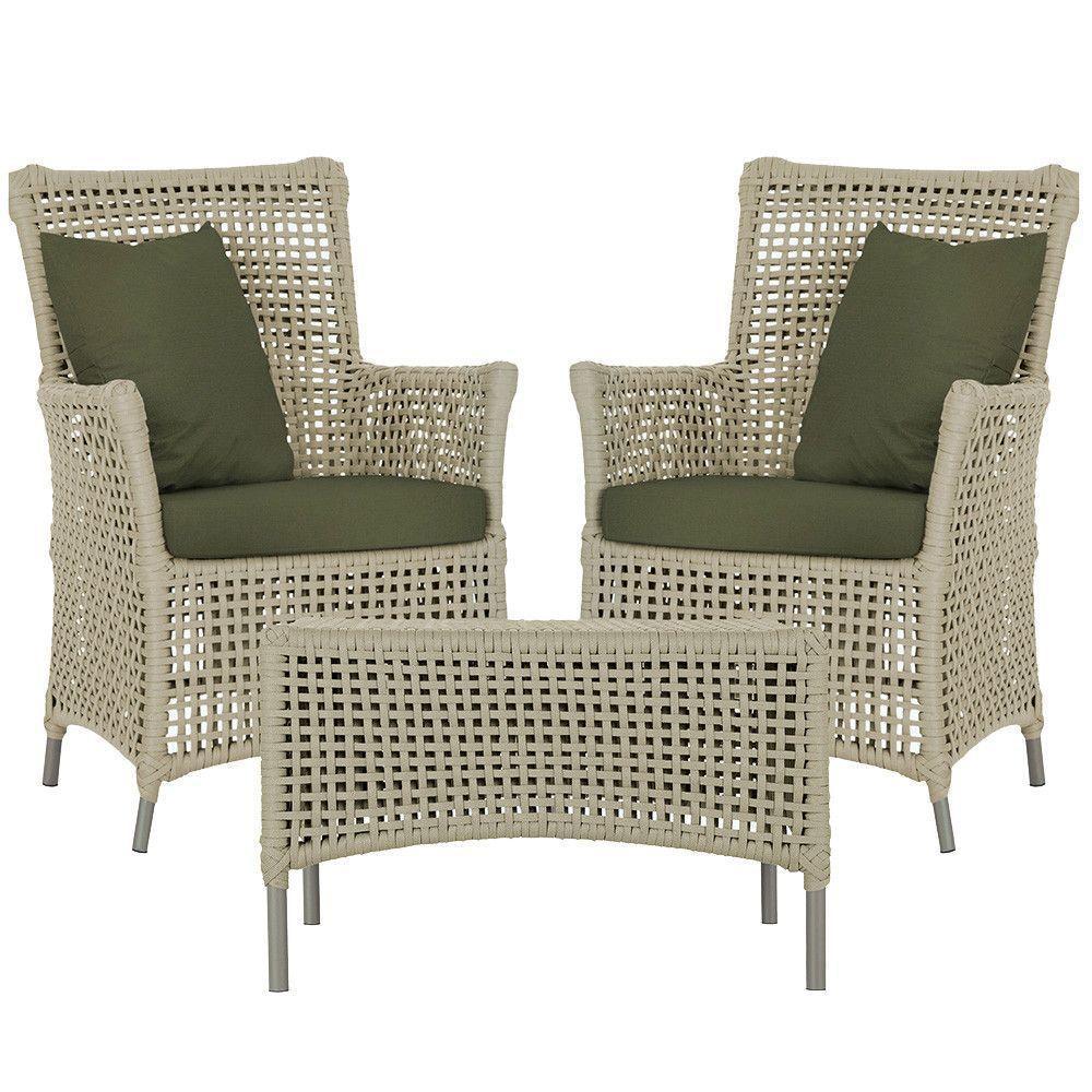 2 Poltronas E 1 Mesa Igapó Alumínio Fendi Corda Náutica E13 Rami - 1