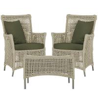 2 Poltronas E 1 Mesa Igapó Alumínio Fendi Corda Náutica E13 Rami - 1