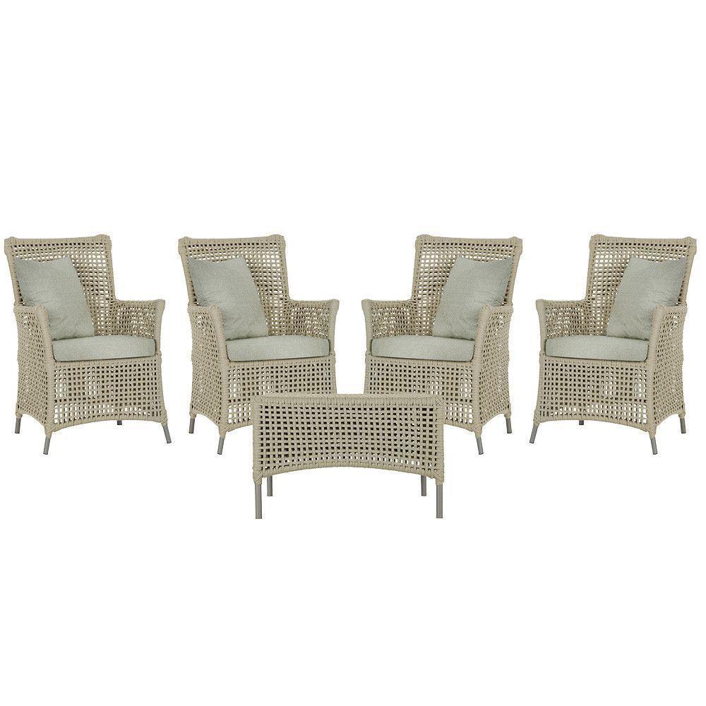 4 Poltronas E 1 Mesa Igapó Alumínio Fendi Corda Náutica E3 Rami - 6